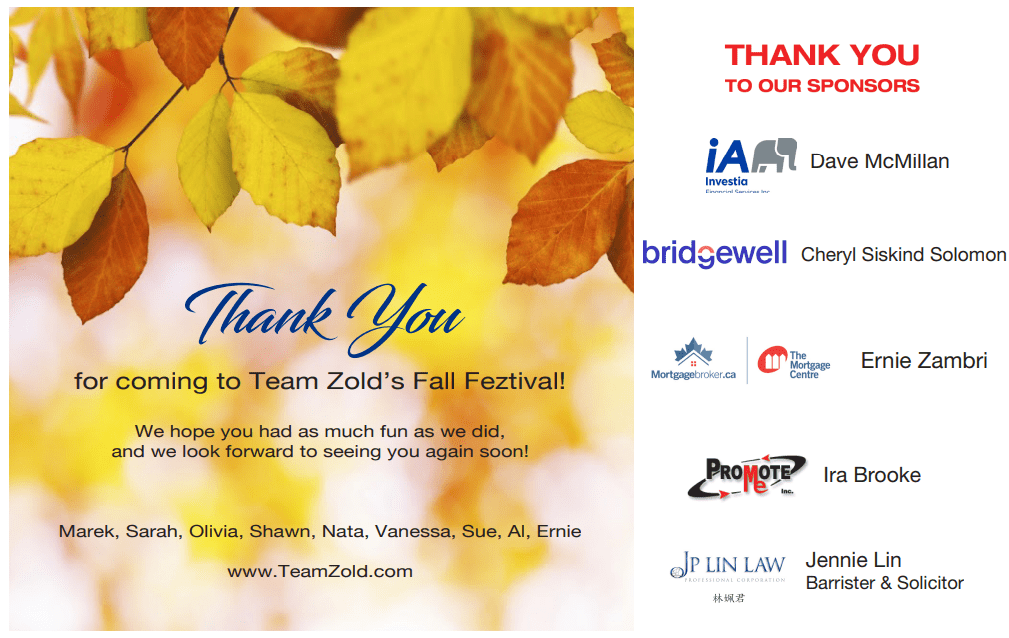 Thank you - Fall Feztival 